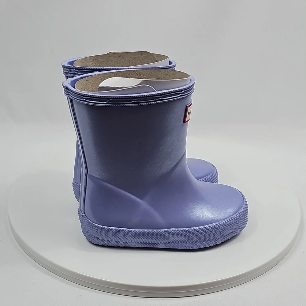 NIB Hunter Toddler First Classic Nebula Rain Boots Iridescent Purple Lavender 5